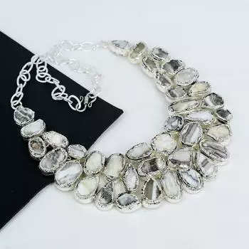 Желтый Кружевной Агат Необработанный Драгоценный Камень Ручной Работы Серебро 925 пробы Гальваноформованное Ожерелье, Желтый Кружевной Агат Необработанное Серебряное Ожерелье для Жены, Ожерелье Унисекс 20 жёлтый