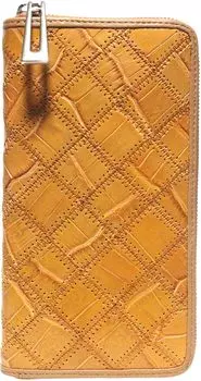 Желтый Натуральная кожа Крокодиловая кожа Крокодиловая кожа Длинный кошелек Длинный кошелек Кошелек Кошелек на молнии Кошелек для монет Длинный кошелек Круглая молния