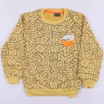 Желтый свитшот с одинарной вышивкой C для мальчиков