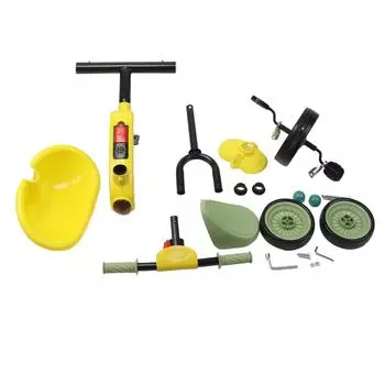 Желтый зеленый детский трехколесный велосипед с музыкальным освещением, регулируемая игрушка для езды, препятствующая опрокидыванию, трехколесный велосипед для индийцев