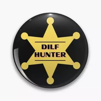 Желтый значок Dilf Hunter, настраиваемая мягкая пуговица, булавка, брошь, шляпа, мультяшный значок, булавка с отворотом, металлический женский декор, одежда, подарок, воротник