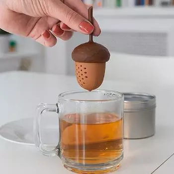 Желудь Мини-ситечко для чая Силиконовое ситечко для чая Новое ситечко для чая Сосновая шишка Силиконовый ситечко для заваривания чая 1pcs