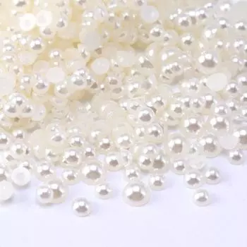 Жемчуг 2-10 мм Abs цветной маникюрный жемчуг с плоским дном полукруглый полубоковой жемчуг аксессуары для одежды своими руками Semicircular Pearl 2mm-10000Pcs бежевый