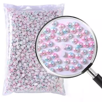 Жемчуг 2-10 мм серия Symphony жемчуг для дизайна ногтей плоский нижний полукруглый жемчуг для самостоятельного изготовления аксессуаров для одежды Semicircular Pearl 3mm-10000Pcs