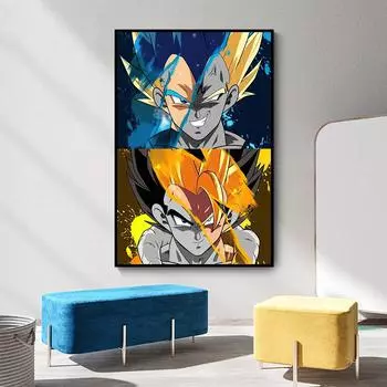 Жемчуг дракона аниме постер Гоку персонаж глаз украшение холст живопись детская комната настенные художественные принты современный домашний декор фрески без рамки 21*30cm No Frame