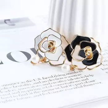 Жемчужина для девочек кисточка цветок значки булавка корейская эмалированная булавка воротник булавки женские камелия броши