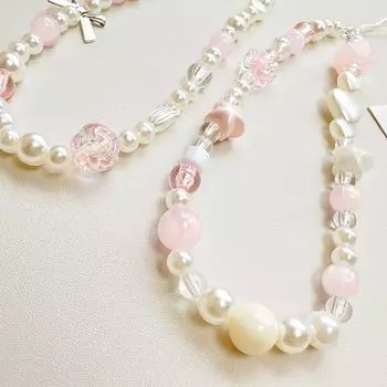Жемчужина Любовь Подвеска Брелок Бисер Телефон Цепочка Украшения Аксессуары Подарки Предотвращение Потери Мобильный Телефон Шнурки