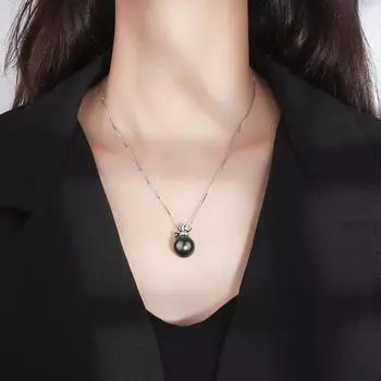 Жемчужина маленькая подвеска мода жемчужный мешок удачи инкрустированный циркон ожерелье ключица цепочка ювелирные изделия мода белый