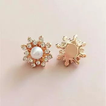 Жемчужина Полный Алмаз Цветок Сплав Аксессуары Сделай Сам Аксессуары Для Волос Ювелирные Изделия Материалы серебряный