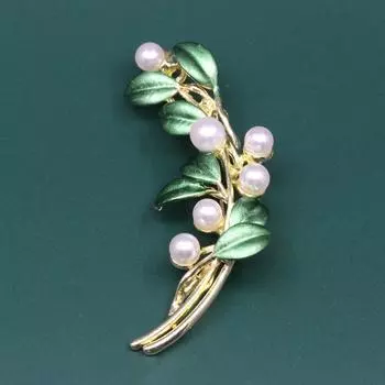 Жемчужная брошь Брошь Женская трендовая индивидуальность Изысканные маленькие аксессуары Мода Антибликовая пряжка Милая натуральная