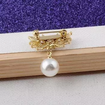 Жемчужная брошь, устойчивая к поломкам, фиксированная булавка, простая пряжка, универсальные аксессуары для одежды