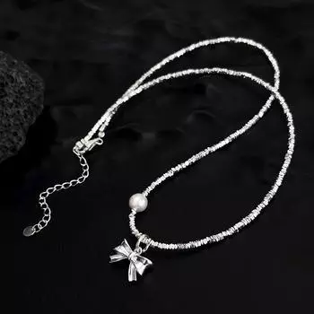 Жемчужная цепочка на шею, фрагментированное ожерелье, легкая роскошная женская цепочка для воротника в стиле меньшинства