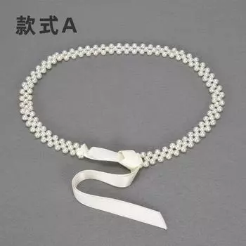 Жемчужная цепочка на талию Женское платье Рубашка Женский пояс с бахромой из ленты