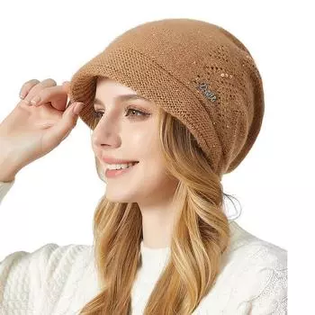 Жемчужная кроличья шерсть, куча шляпы, женский толстый пуловер, вязаная шапка, теплая шапка богини чёрный