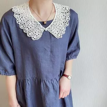 Жемчужная кружевная шаль, летняя солнцезащитная кружевная шаль, ажурный универсальный воротник, внешний хлопок