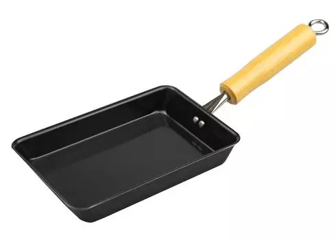 Жемчужная металлическая сковорода Tsubame Sanjo Iron Tamagoyaki IH, совместимая с машиной Tamagoyaki Железная черная сковорода Tamagoyaki 12 x 19 см HB-2408 чёрный