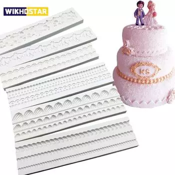 Жемчужная волна, сумка-цепочка, веревка, кружево, силиконовая форма для сахарного ремесла, инструменты для украшения торта из мастики, форма для выпечки кексов, шоколада