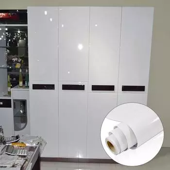 Жемчужно-глянцевые самоклеящиеся водонепроницаемые обои из ПВХ, наклейки для кухонного шкафа, ремонт мебели 40cm by 2m зелёный