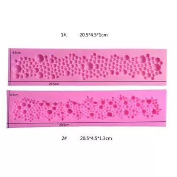 Жемчужное кружевное ожерелье в горошек, помадка, силиконовая форма, сделай сам, форма для украшения края шоколадного торта 1 розовый