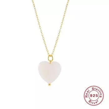 Жемчужное ожерелье Canner Heart из стерлингового серебра 925 пробы, ожерелье с подвеской из стерлингового серебра, индивидуальное женское роскошное ювелирное изделие золотой