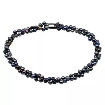 Жемчужное ожерелье, длинное ожерелье из натурального пресноводного жемчуга, маленькое винтажное ожерелье в стиле барокко, витое женское ожерелье из бисера белый