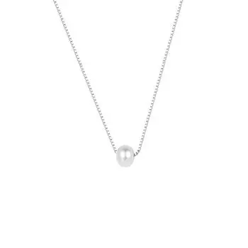 Жемчужное ожерелье Французский ретро Простой дизайн Ключичная цепочка Новый темперамент Поездка на работу