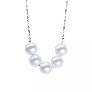 Жемчужное ожерелье класса люкс отечественного производства Grand Premium Casual Free Size Silver White 8mm Brand 6 Months Guarantee Women