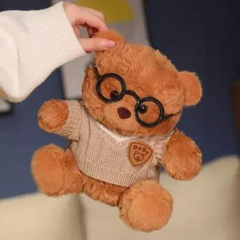 Жемчужное ожерелье Медведь Плюшевая игрушка Бант Мягкая игрушка Подушка Пушистая плюшевая кукла Медведь Девочки style 1