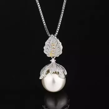 Жемчужное ожерелье нишевая легкая роскошь высокое чувство разделения цветов гальванопокрытие S925 серебряная игла жемчужные серьги-гвоздики комплект белый бисер женская мода