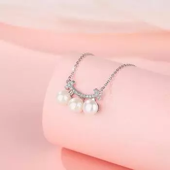 Жемчужное ожерелье с французской улыбкой для женщин, легкая роскошь и продвинутый смысл, новый темперамент, ошейник-цепочка
