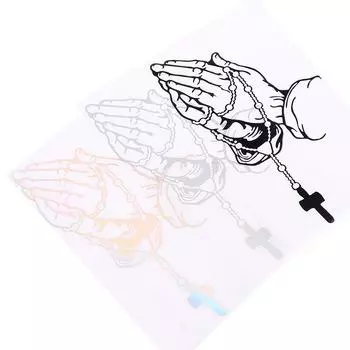 Жемчужные четки Бога Иисуса Христа Корона автомобиля наклейка виниловая наклейка на окно грузовика бампер наклейка чёрный