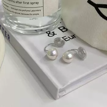 Жемчужные серьги-клипсы в стиле ретро, элегантные серьги для женщин, без пирсинга, новый стиль