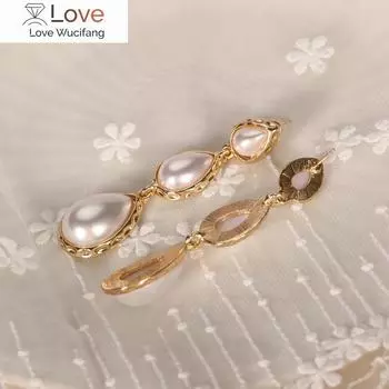 Жемчужные серьги Модные и изысканные серьги-гвоздики для девочек Свадебные аксессуары для женщин Ювелирные тенденции белый