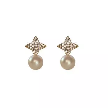 Жемчужные серьги Niche Design Sense Высококачественные рождественские серьги для женщин