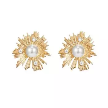 Жемчужные серьги, серьги-гвоздики в стиле ретро, женские модные украшения