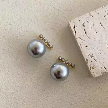 Жемчужные серьги Женские серьги-пусеты Уникальные серьги в стиле легкой роскоши Легкая роскошь Маленький ароматный стиль Высококлассные серьги