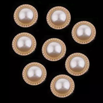 Жемчужные стержни длиной 16 мм, пригодные для шитья. Gold 8pcs