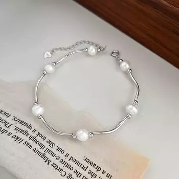 Жемчужный браслет Женский Нишевый дизайн Легкий Роскошный браслет Браслет Высококлассное Ювелирное украшение для подруги Подарок для подруги