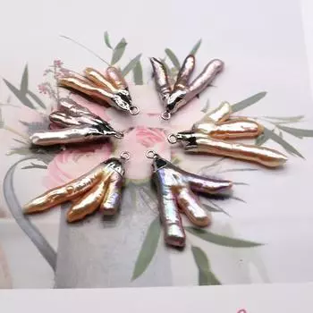 Жемчужный кулон из пресноводного жемчуга в стиле барокко для изготовления ювелирных изделий, аксессуаров для ожерелья своими руками 15x20-20x40mm