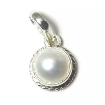 Жемчужный кулон, кулон Моти, медальон с драгоценными камнями, кулон из стерлингового серебра 925 пробы S белый