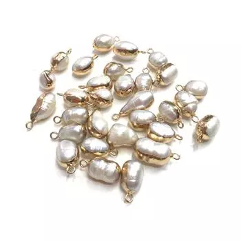 Жемчужный кулон, подвески из драгоценных камней для ожерелья, серег, браслета, браслета, изготовления ювелирных аксессуаров 1pcs