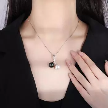 Жемчужный кулон, светлый, роскошный, золотой, имитация натурального жемчуга, ожерелье из кости, женская цепочка