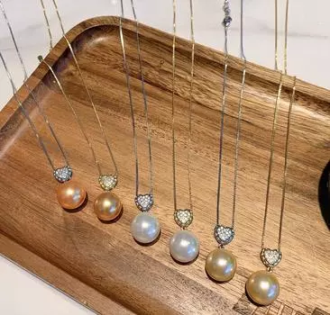 Жемчужный кулон женская мода личность холодный ветер золото жемчужное ожерелье кость цепочка женская