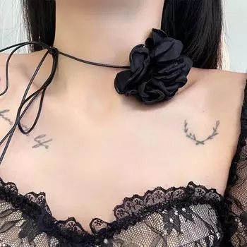 Жен. Готический колье-колье Свадебные украшения Свадьба Элегантный цветок Винтаж чёрный