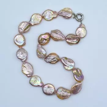 Жен. Ожерелья Барокко Натуральный пресноводный жемчуг Ожерелье Темно-фиолетовый Жемчуг Классический Стиль Подарки для мамы 43cm