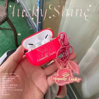 Zheng Meijie Designed Lucky Light Earphone Case Apple Apple AirPods 4 Fluorescent Rose Red]