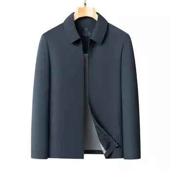 Zhengmulang silk lapel jacket men s spring and autumn new middle-aged and elderly dad wear business casual work jacket 170