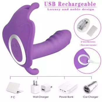 Женщина носит бабочку, имитация пениса, беспроводной пульт дистанционного управления, вибратор, забавное прыгающее яйцо, товары для взрослых 13cm