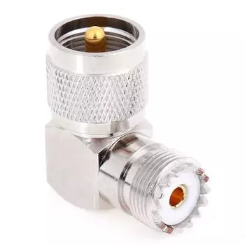 Женщина UHF So-239 к мужчине UHF PL-259 под прямым углом 90 градусов Rf разъем