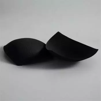 Женщины 1 пара Съемные вкладыши для бюстгальтера Треугольные вставки Поролоновые чашки Мягкий купальник Спорт Black